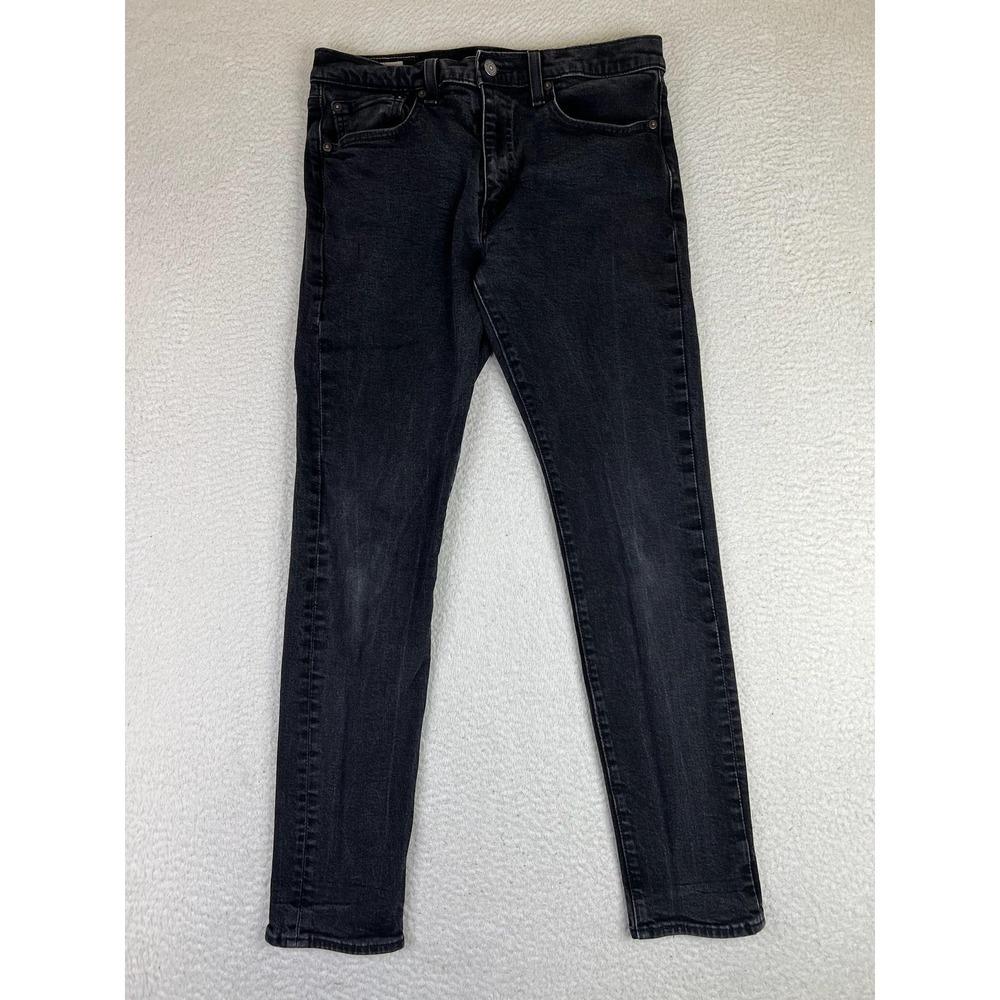 Levis Premium 512 Jeans Mens 32x32 Gray Charcoal Slim Taper Stretch Denim 28833
